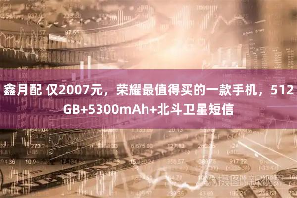 鑫月配 仅2007元,荣耀最值得买的一款手机,512GB+5300mAh+北斗卫星短信